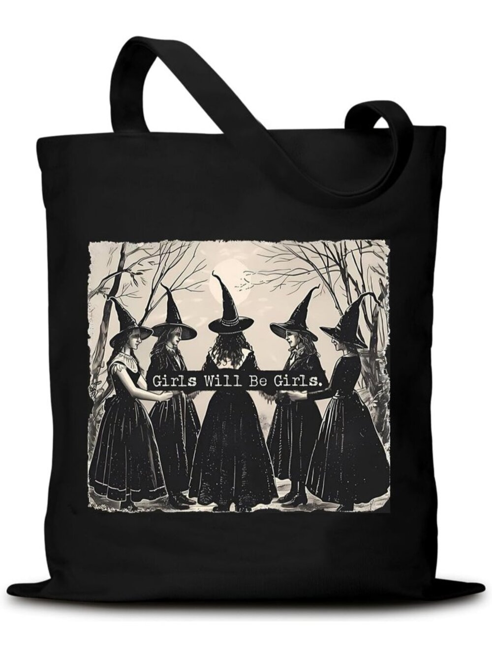 🎃Aesthetic Canvas Tote Bag with Inner Pocket Cotton Bag Girls Will Be Girls